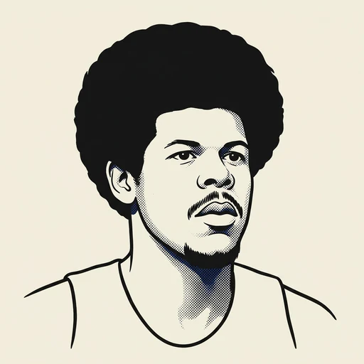 Illustrated portrait of NBA player Bingo Smith