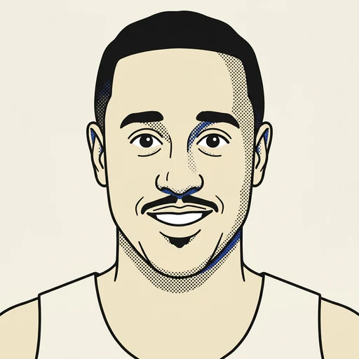Illustrated portrait of NBA player John Starks