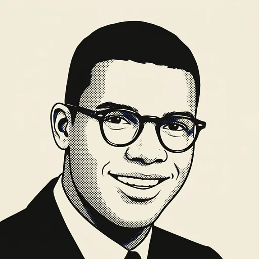 Illustrated portrait of NBA player Maurice Stokes