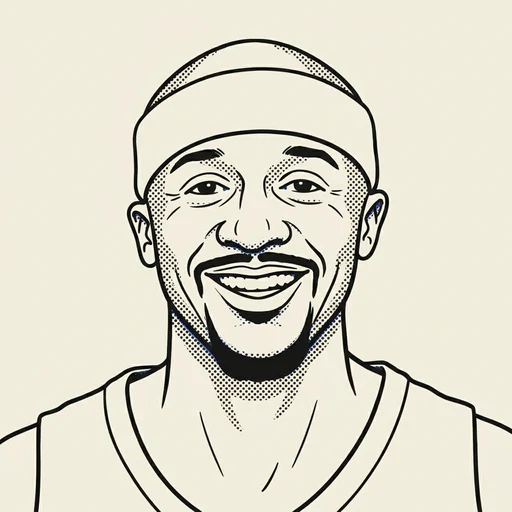 Illustrated portrait of NBA player Jason Terry