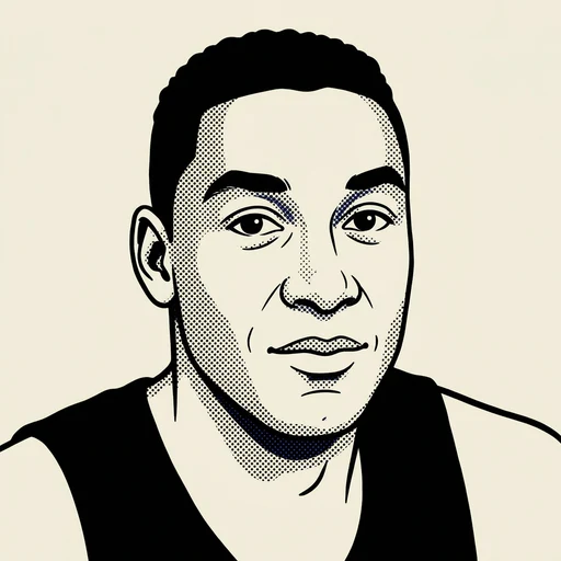 Illustrated portrait of NBA player Isiah Thomas