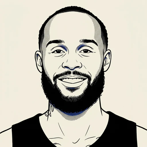 Illustrated portrait of NBA player Gary Trent Jr.