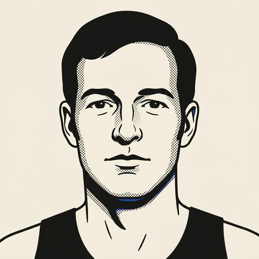 Illustrated portrait of NBA player Dick Van Arsdale