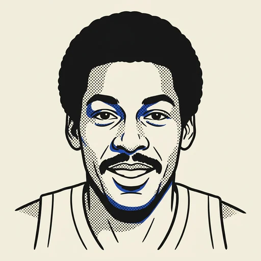 Illustrated portrait of NBA player Foots Walker