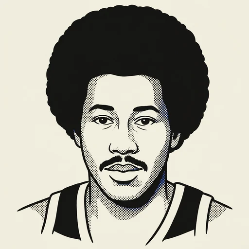 Illustrated portrait of NBA player Mike Woodson